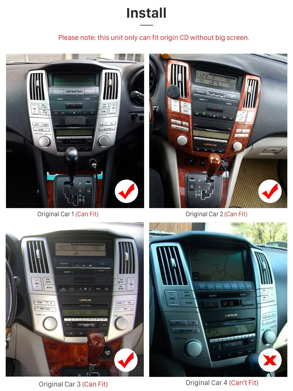 Discount Harfey 2Din Android 8.0 7" Car Radio For Lexus RX 400h RX 330 RX 350 RX 300 Toyota Harrier GPS Multimedia Player Head Unit 1