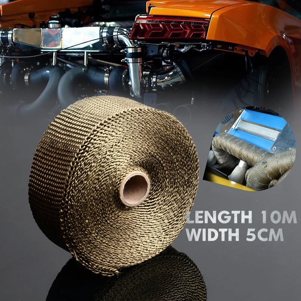 

Basalt Exhaust Pipe Header Wrap Tape Kit 10m Turbo Thermal Thermo Protect1
