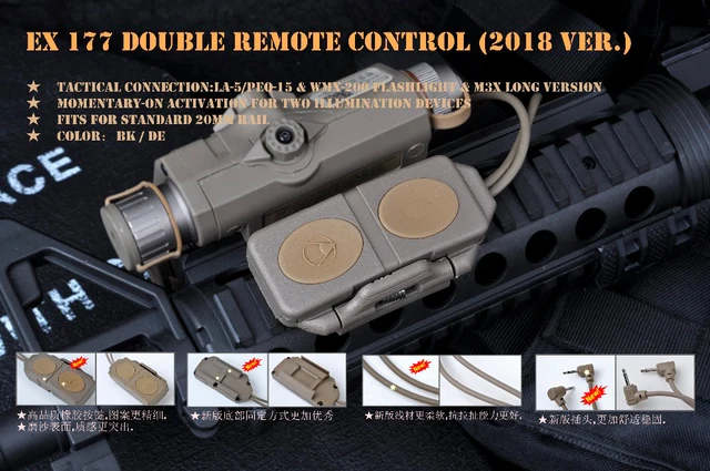 WADSN Airsoft podwójny pilot zdalnego sterowania przełącznik ciśnienia dla Softair PEQ 16A i M3X latarka taktyczna WEX177 broń światła akcesoria tanie i dobre opinie Żarówki led DOUBLE REMOTE CONTROL Tactical lights tail PA Aluminum Tacitcal headset airsoft paintball CS military BK DE WADSN Airsoft podwójny pilot zdalnego sterowania przełącznik ciśnienia dla Softair PEQ 16A i M3X latarka taktyczna WEX177 broń światła akcesoria tanie i dobre opinie Żarówki led DOUBLE REMOTE CONTROL Tactical lights tail PA Aluminum Tacitcal headset airsoft paintball CS military BK DE