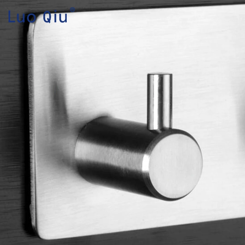 Pared percha 4 clave ganchos percha perchero de pared cuelga llaves pared autoadhesivo Home pared de la cocina puerta 2 unids/lote