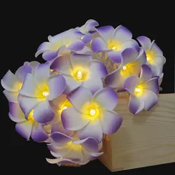 DIY цветочная гирлянда со светодиодной подсветкой для Свадебные украшения, искусственный Плюмерия Ваза Цветочная композиция, комнаты свет