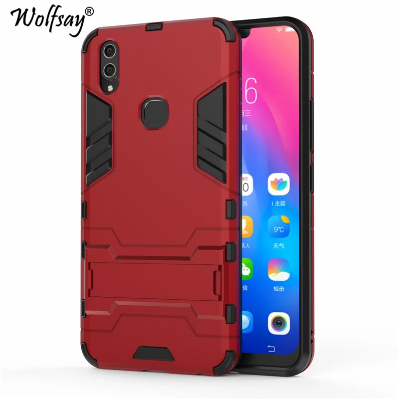 

Wolfsay Cover For Vivo V9 Y85 Case Slim PC + Soft Rubber Armor Phone Case For VIVO Y85 Cover for VIVO V9 Y85 Fundas 6.3 inch