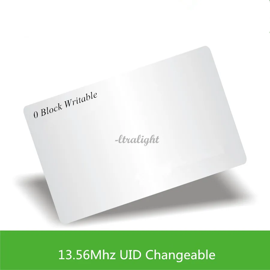 Cartão Mutável Ultraleve 0 Bloco Gravável Mágico Chinês 13.56mhz Uid