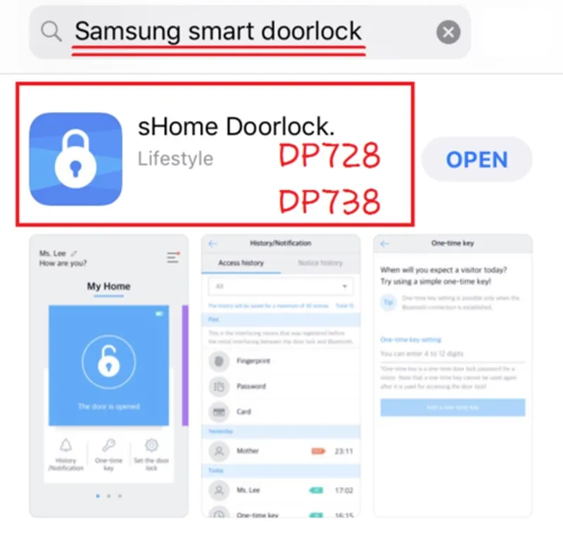 Цифровой Дверной Замок SAMSUNG отпечаток пальца с Wi Fi Bluetooth приложение версия на