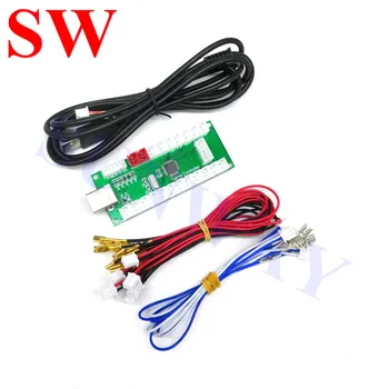 

1player Arcade led usb encoder Connection LED Push button USB to PC Arcade controller eyboard with 2pin 2.8mm button cables