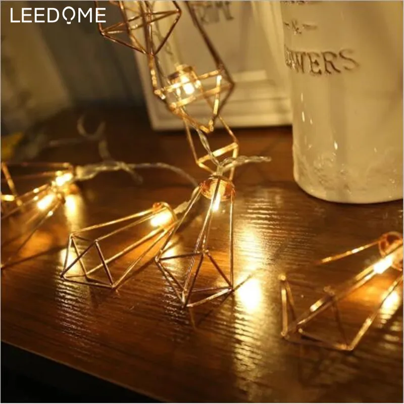 

Leedome 10LED 20LED Iron Metal Diamond Fairy Led String Light Night Light Home Garland Christmas Holiday Decoration Strip Led