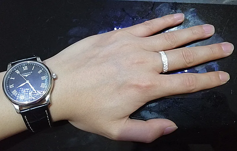 Кольцо для пары из стерлингового серебра 999 пробы, Женское Обручальное кольцо, мужское регулируемое кольцо для влюбленных, роскошные ювелирные изделия ручной работы, подарок на день Святого Валентина