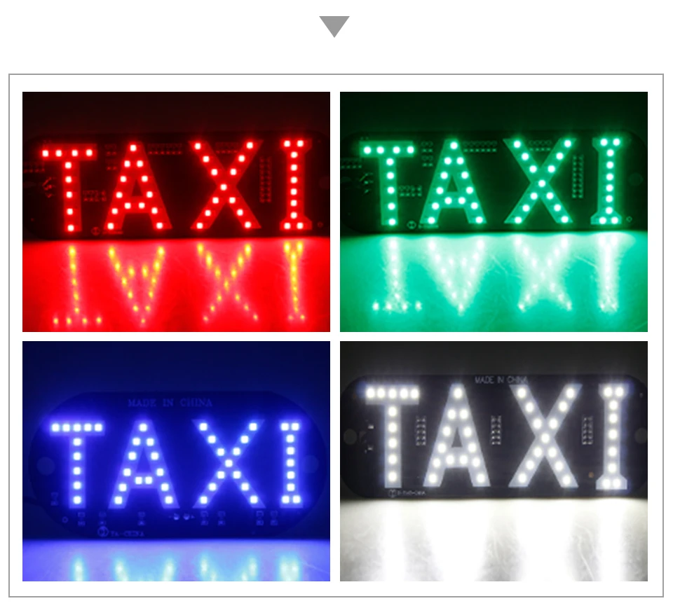 Taxi Led Car Windscreen Cab indicator Lamp Sign Blue LED Windshield Taxi Light Lamp  (7)