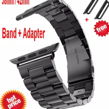 Топ COMLYO браслет из нержавеющей стали ремешок для Apple Iwatch часы-ремешки спортивные 38 мм 42 мм с адаптером