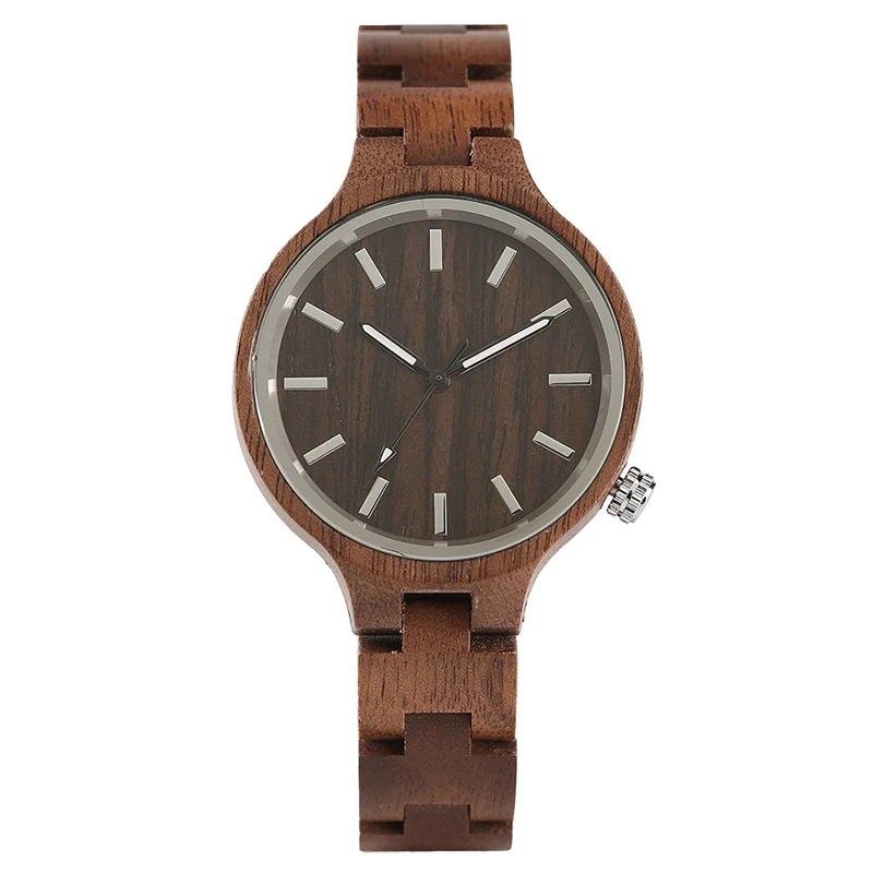 

Creative Ladies Full Wood Watch Fashion Trendy Women Bangle Quartz Wooden Watches Gift relogio feminino