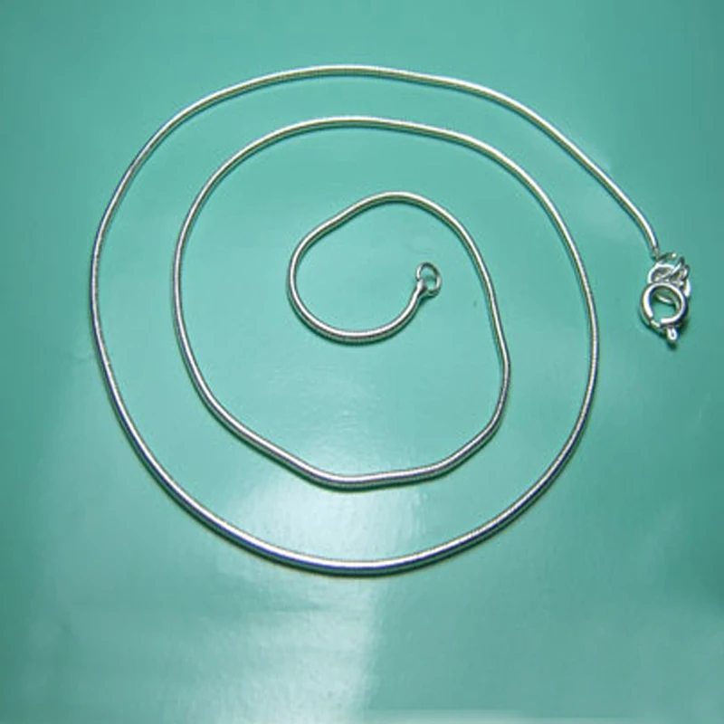 Подлинное 925 пробы Серебряное ожерелье 0,7 мм цепочка в виде змеи ожерелье Женская цепочка дети Девушки ювелирные изделия, 925 серебряное ожерелье