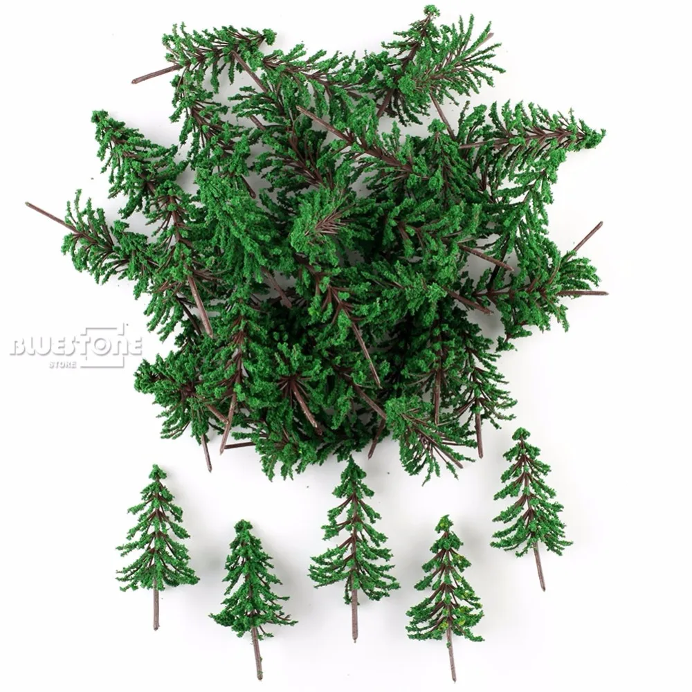 50 x Green Cedar Trees Model Pine tree for Park Railway Scenery HO N Scale 10cm in Model Building Kits from Toys & Hobbies on Aliexpress