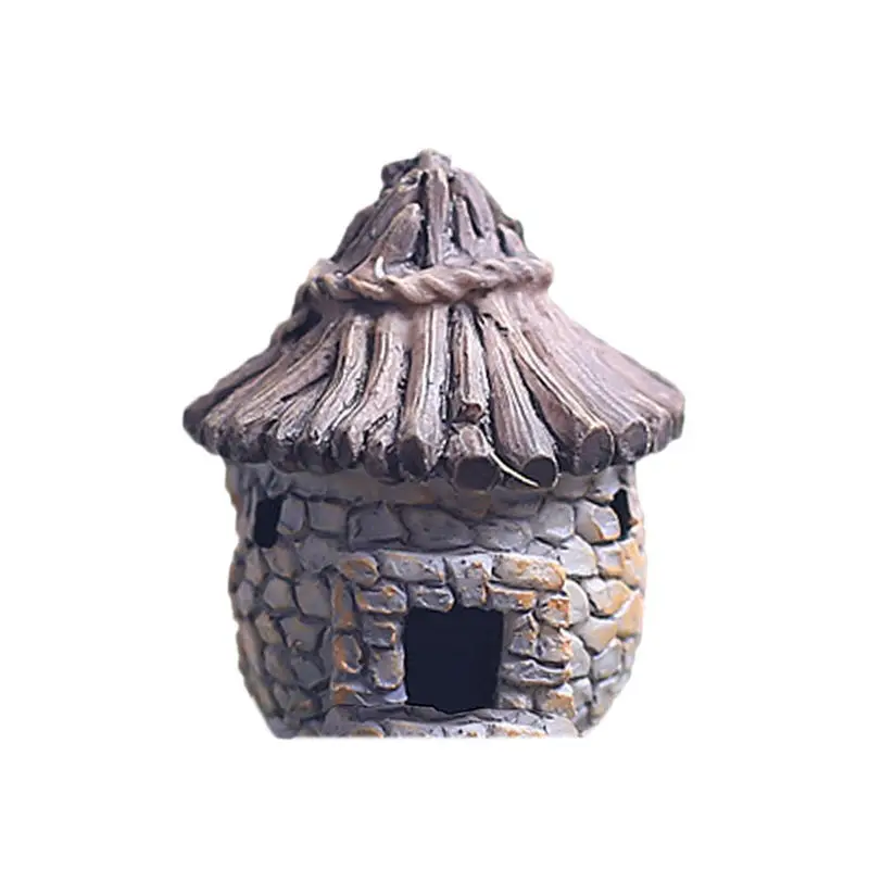 Gray Brick House Мини-фигурка ручной работы горшок для садового Растения Орнамент миниатюрный Сказочный Сад Декор DIY - Цвет: Gray Brick House