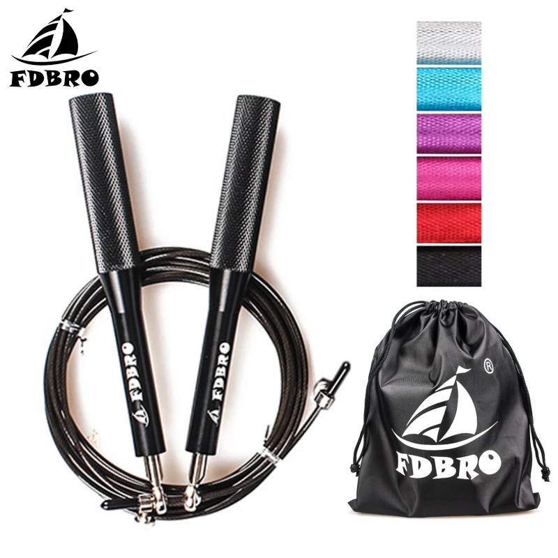 

FDBRO Adjustable Jumping Rope Aluminum Speed Crossfit Training Workout Exercise Fitness Equipment MMA Boxing Gym Skipping Rope