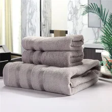 3 шт полотенце из бамбукового волокна Набор Хлопок Банное полотенце Высокая водопоглощающая антибактериальное банное полотенце для взрослых ванной комнаты