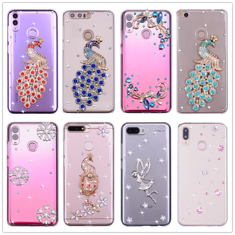 

bling rhindstone cases for Huawei Y6 Y5 Prime 2018 P20 P9 P10 Mate 10 Lite Honor 10 9 Lite 7C 7A Pro 8X 8C P Smart crystal cover