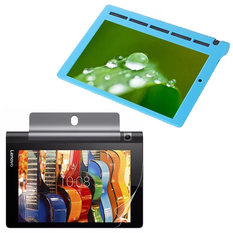 

1x Screen Protector , Ultra Slim Luxury Silicon Soft Cover Back Smart Shell Silicone Case For Lenovo YOGA Tab 3 10 YT3-X50F/M/L