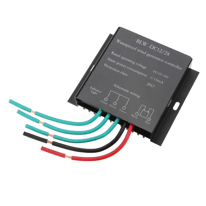 

100W-800W DC 12V/24V Wind Turbines Generator Waterproof Battery Charge Controller Regulator