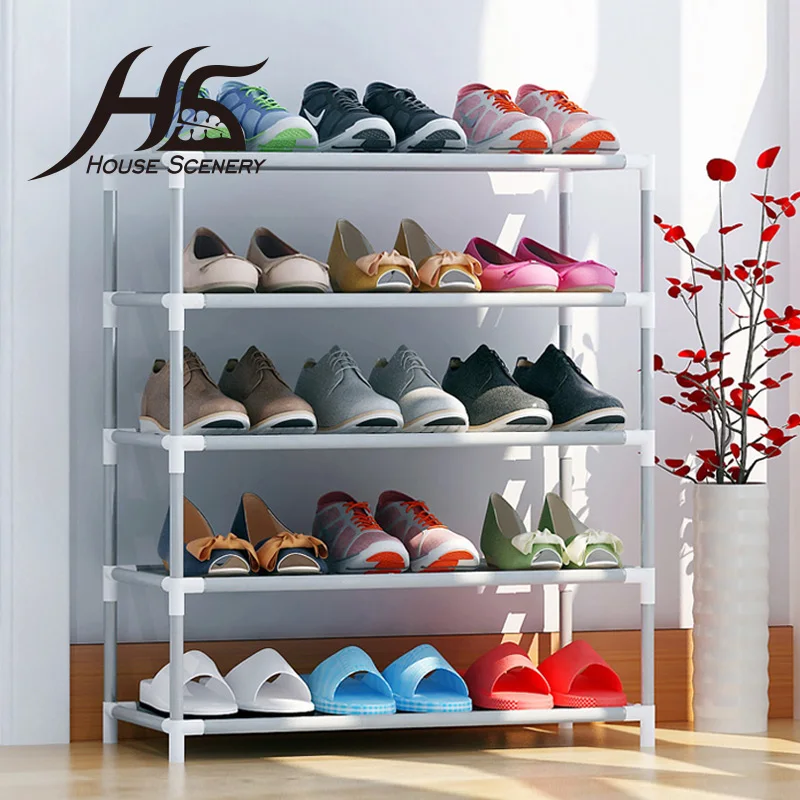 House Scenery Living Room Furniture Portable Shoe Racks Folding