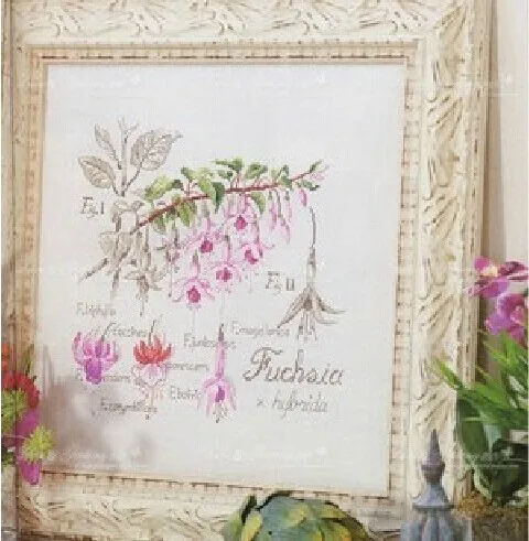 

Embroidery Package Best Quality On Sale Cross Stitch Kits Unopen New Luxurious Fuchsia Magellanica Free shipping