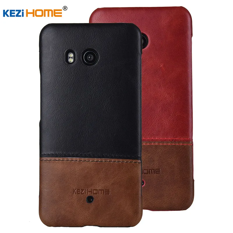

Case for HTC U11 KEZiHOME Luxury Hit Color Genuine Leather Hard Back Cover capa For HTC U11 U 11 5.5'' Phone cases