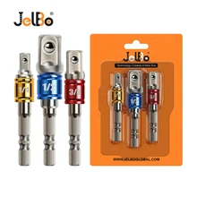 JelBo 3PCS/Set Hex Shank Drill Bit Extension 1/2 3/8 1/4 Drill Socket Adapter Sleeve Connecting Rod Hand Tools JelBo 3PCS/Set Hex Shank Drill Bit Extension 1/2 3/8 1/4 Drill Socket Adapter Sleeve Connecting Rod Hand Tools