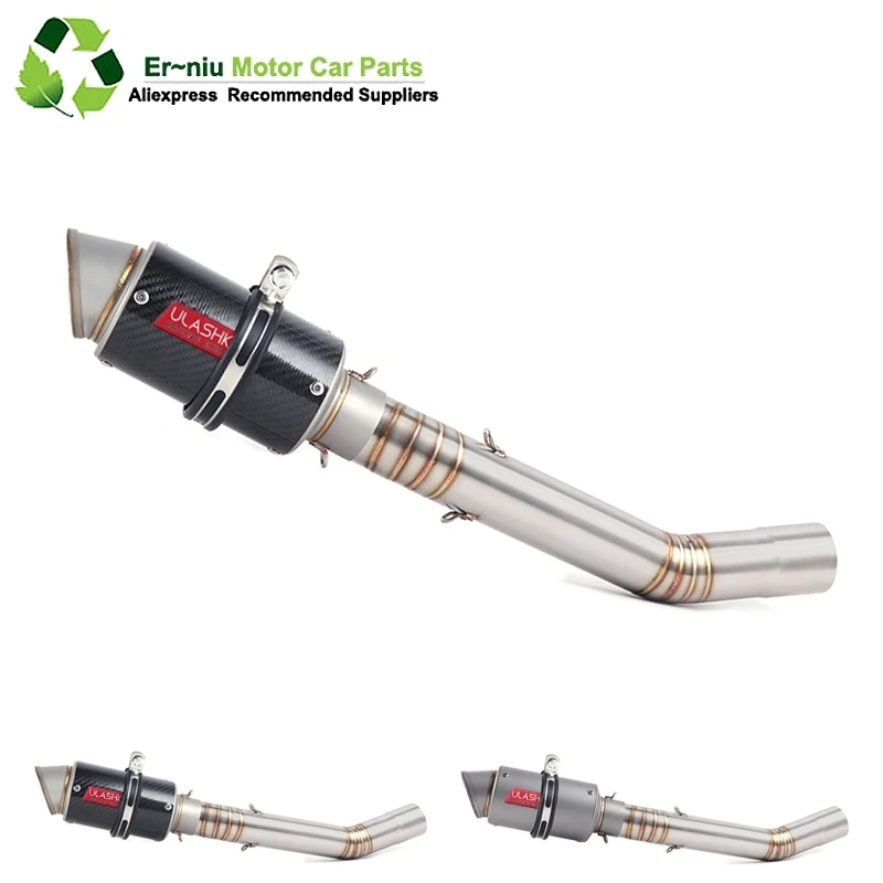 

Motorcycle Exhaust full system contact middle pipe + Muffler slip on for Kawasaki Z1000 2010-2015 slip-on