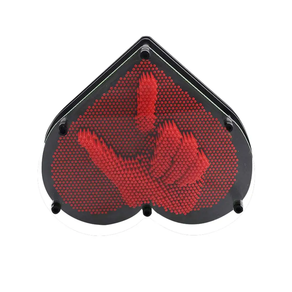 3D клон ручной печати в форме сердца Волшебная игла окрашенная ручная модель украшения-17 AN88 - Цвет: Красный