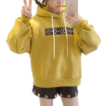 

Womens Casual Clothes Hoodies Long Sleeve Loose Sweatshirt Embroidery Letters Fashion Trend Tops Winter New