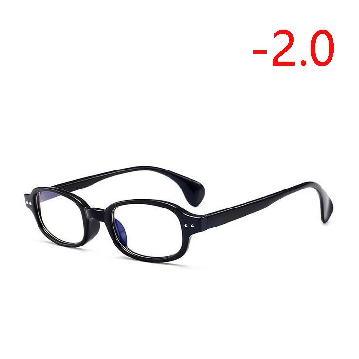 Ретро поликарбонатные квадратные очки для близорукости унисекс с заклепками близорукие диоптрийные очки-1,0-1,5-2,0-2,5-3,0-3,5-4,0 - Цвет оправы: Myopia 200