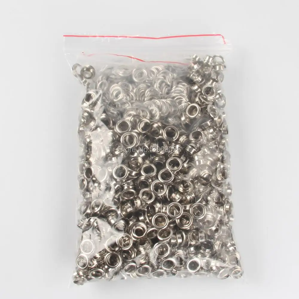 

500-1000pcs 4 5 6 8 10 12 14MM Inner Diameter Eyelets Metal Steel for Manual Grommet Press Machine Button Banner Sign Making