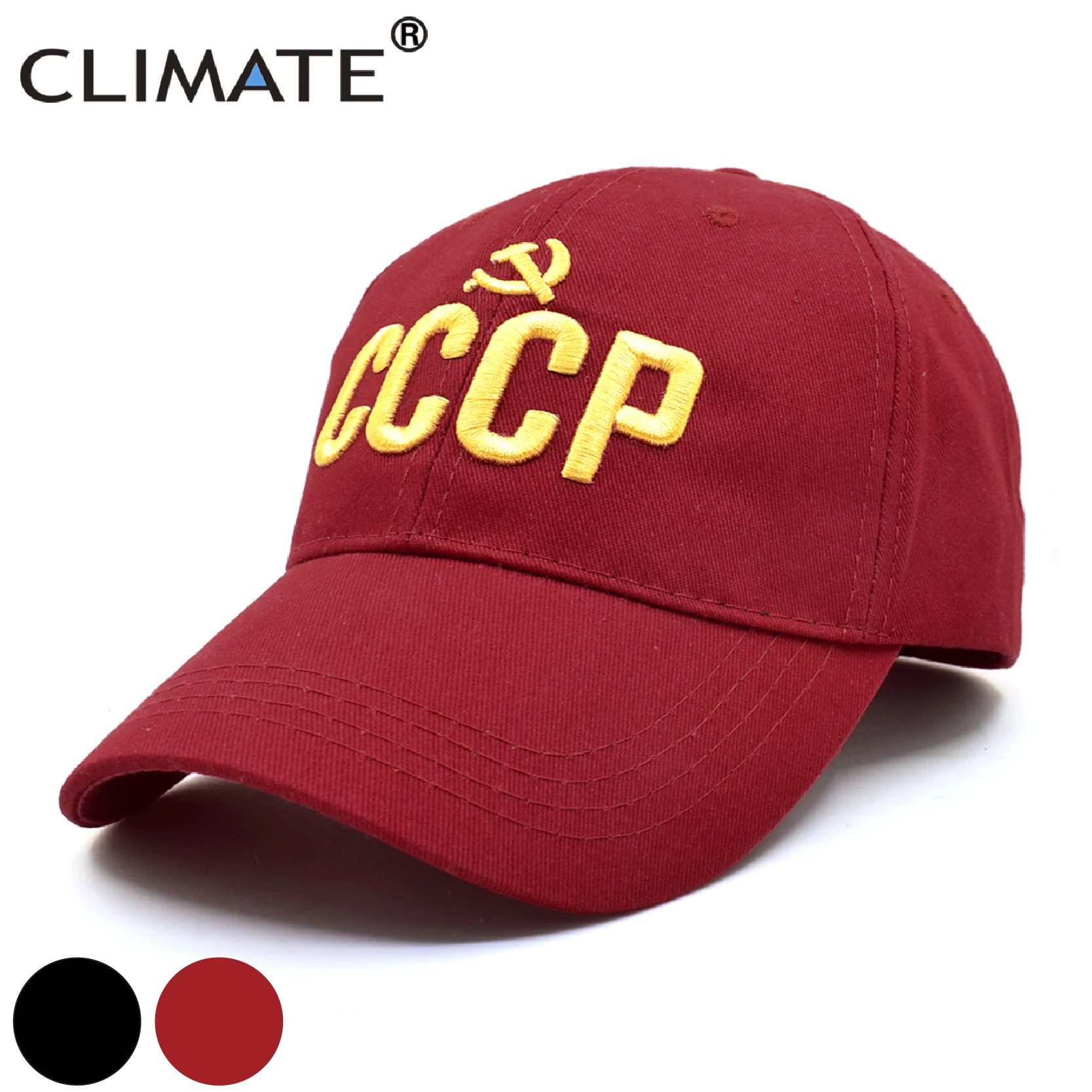 

CLIMATE CCCP Baseball Caps Men Dad Cap Russia Cool Caps Russian Sport Hat Adjustable Cool Baseball Caps for Adult Women Men