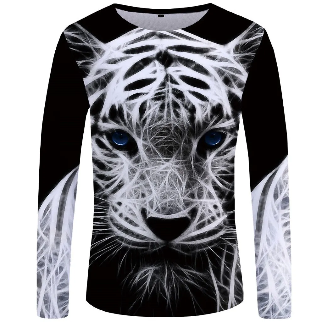 

Fashion Men's T-Shirt Camisetas Casual 3D Printed Long Sleeve Tee shirt Streetwear Round Neck Tee Shirt Tops Camisetas hombre