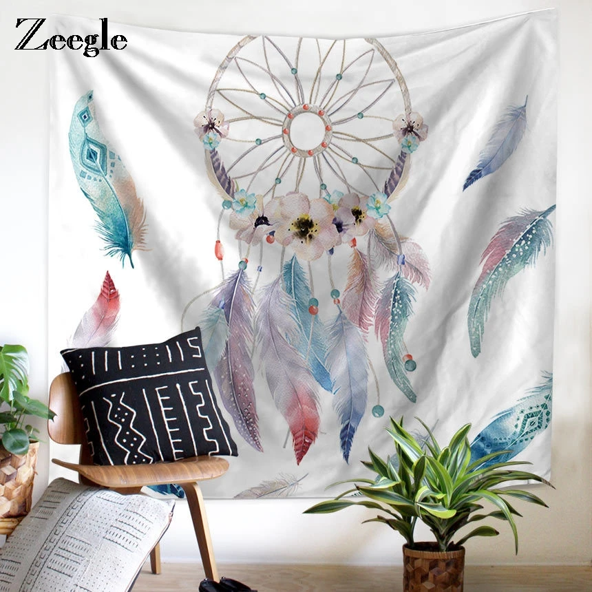 

Zeegle Cotton Bohemian 150*150cm Wall Tapestry For Living Room Home Wall Decor Textiles Soft Beach Throw Towel Yoga Mats