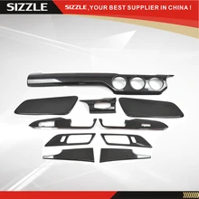 Аксессуары для внутренней отделки из углеродного волокна для Ford Mustang+ левый ручной привод только ручка двери приборной панели воздухозаборник