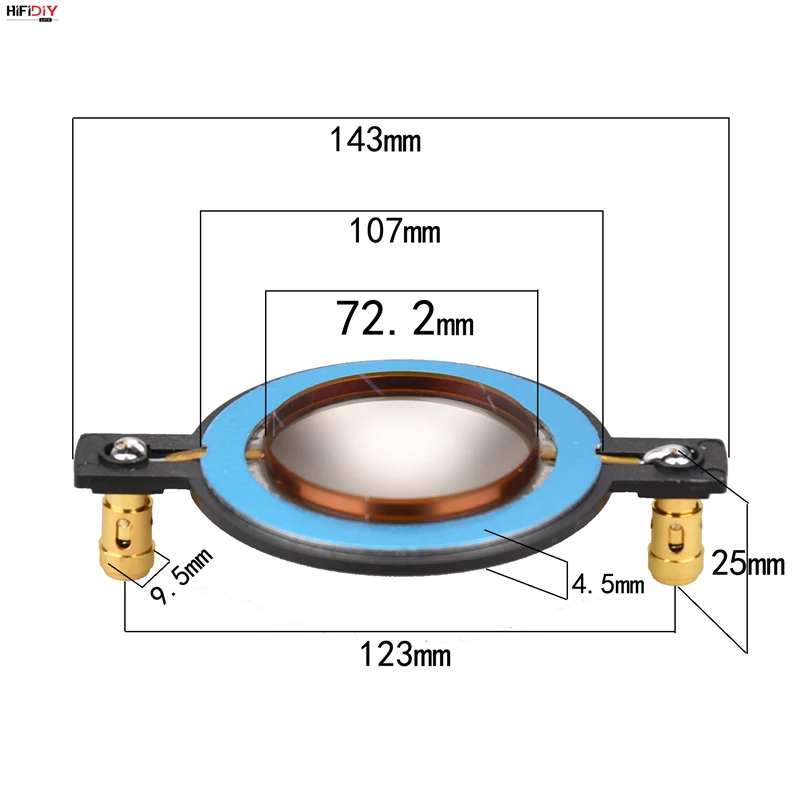 HIFIDIY LIVE 34,5 38 44,5 51,5 72 74 ядро твитеры звуковая катушка мембрана титановая пленка ВЧ динамик ремонт аксессуары diy запчасти