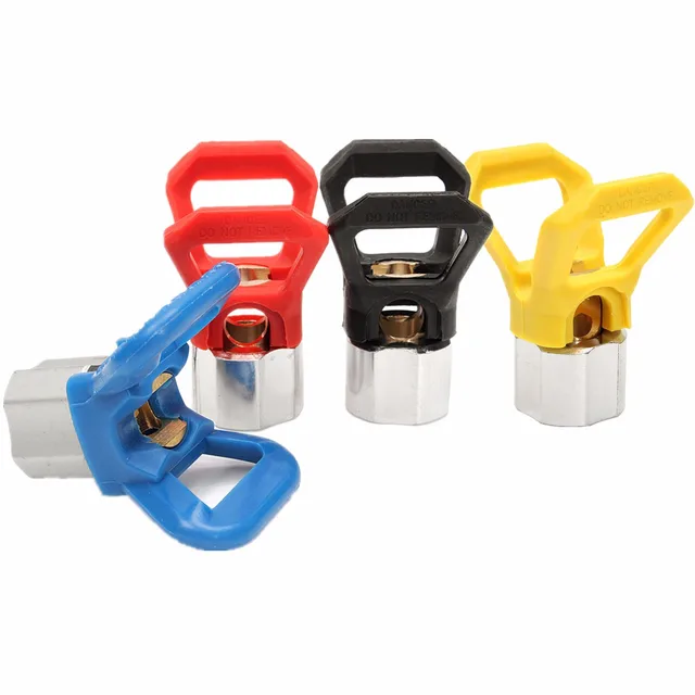 5pcs Airless Paint Contractor Flat Tip Spray Tip Guard nozzles  for Airless Spray Gun And Paint Sprayer