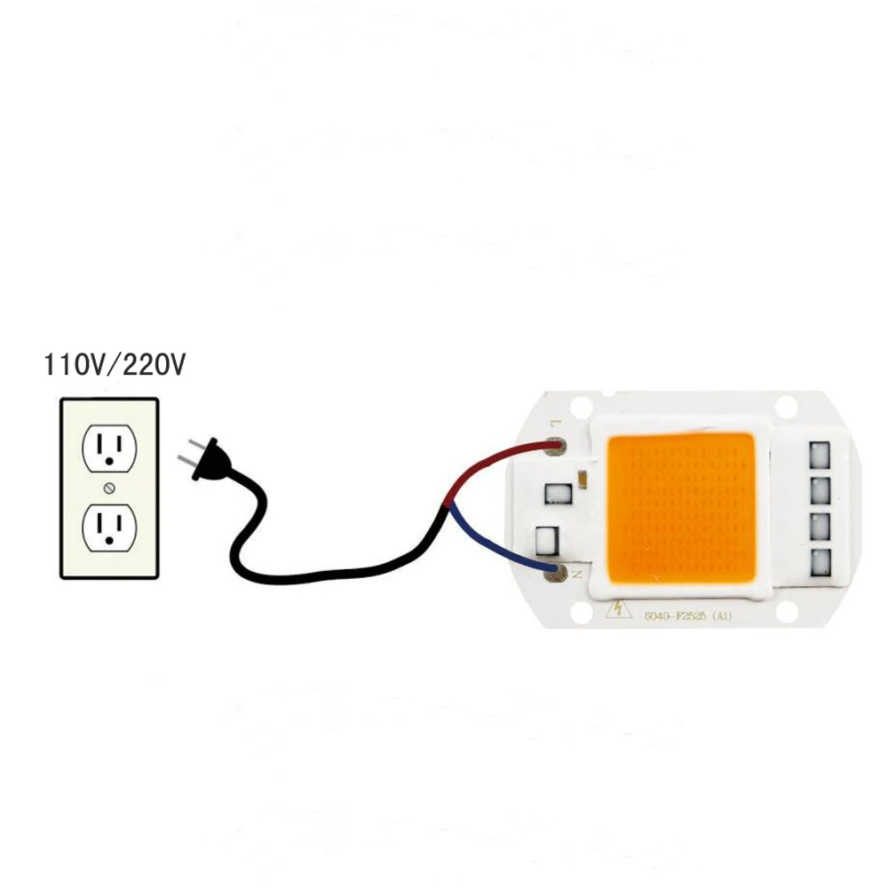 5 шт. УДАРА светодиодный чип 110 В 220 В 20 Вт 30 Вт 50 Вт полный спектр растут огни завод саженцы Indoor