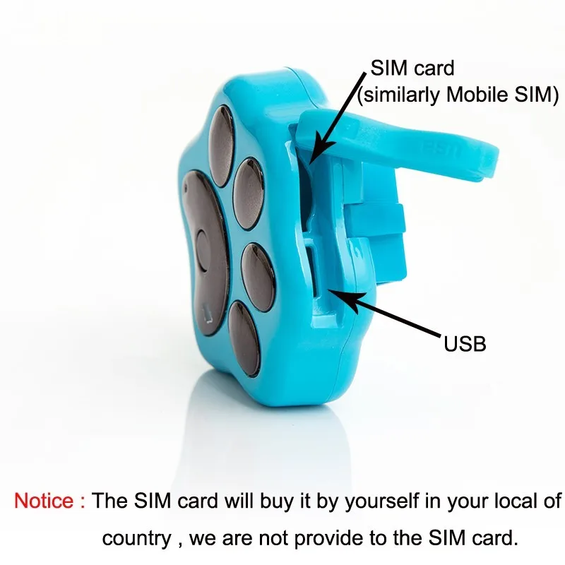 

Wifi mini necklace gps locator RF-V30 for kids, dogs, cats, smart Rolling LED lights V30 gps tracker for pets With box