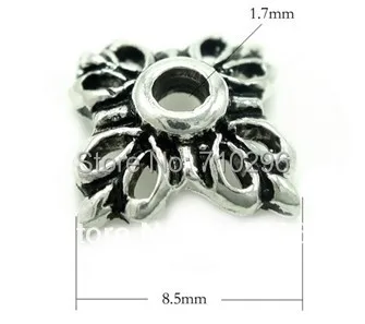 

Real Antique silver solid sterling 925 Thai silver 8.5mm fashion flower bead Caps jewelry finding 10pcs/lot