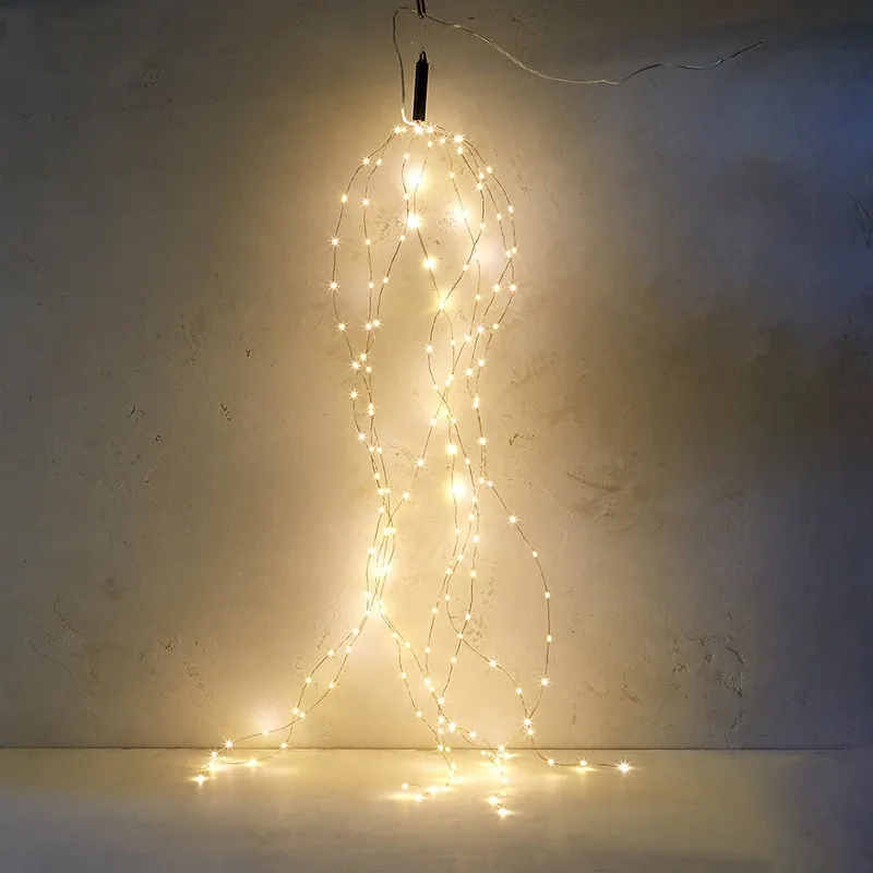 200 светодиодов лозы ветка дерево гирлянда 10 нитей медная серебряная проволока сказочные гирлянды для праздничной вечеринки Свадебные украшения
