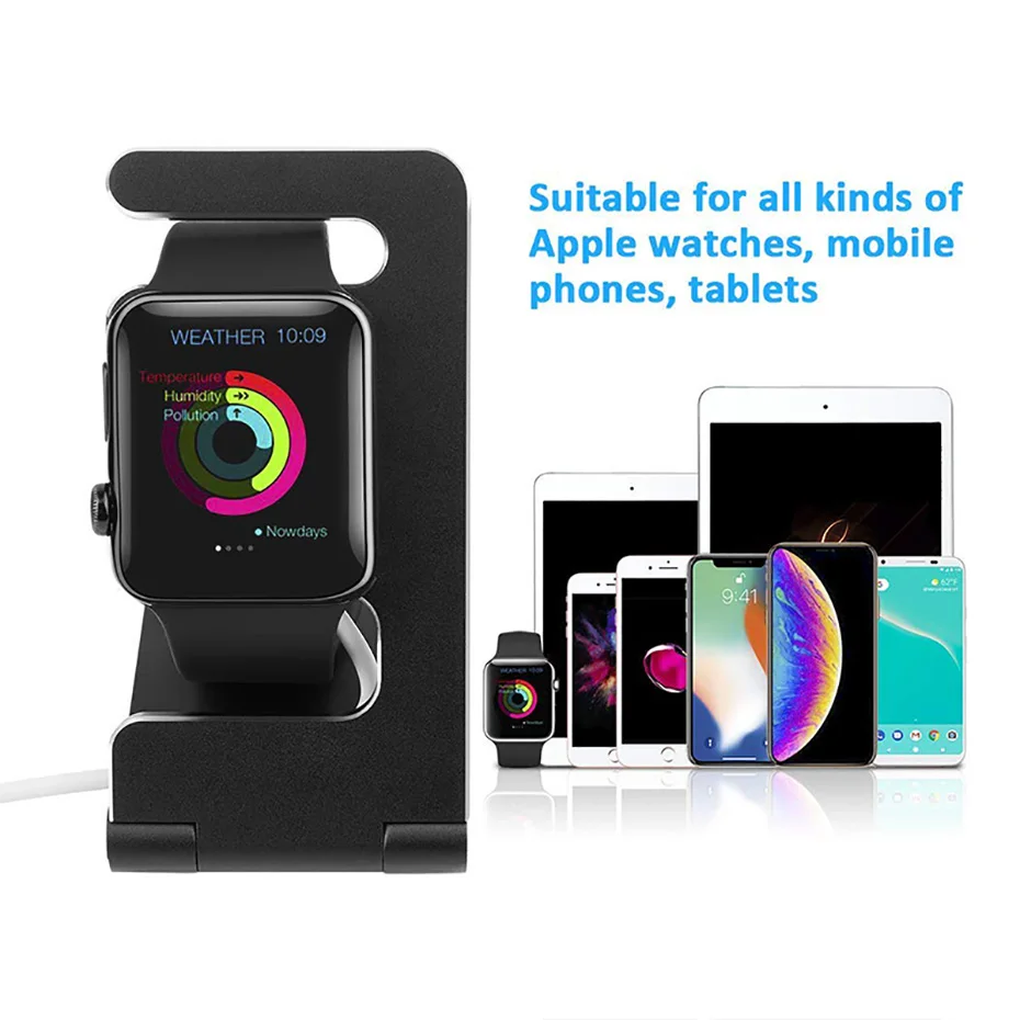 Universal Smartphone Stand Holder Angle Adjustable Charging Stand For Apple Watch 1 2 3 4 Foldable Aluminium Alloy Tablet Holder (8)