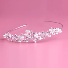Сплав свадебное украшение на голову цветы Кристальные тиары и короны Любовь Свадебные выпускного вечера Корона вечерние аксессуары волосы натуральные заколки для волос