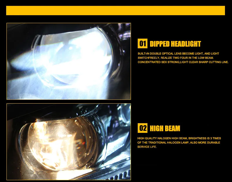 Ownsun Eagle Eyes светодиодный DRL Bi-xenon проектор линзы фары для VW Bora 2013