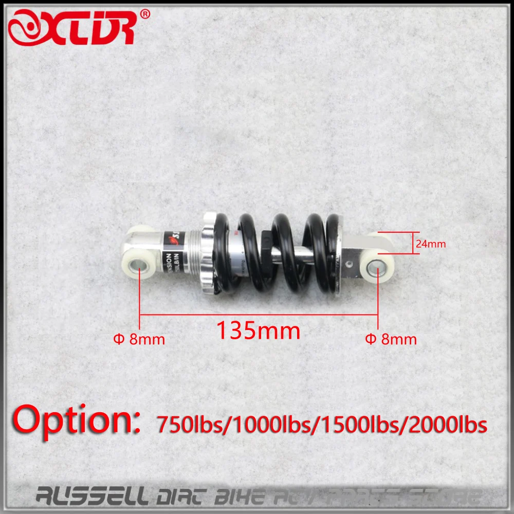 

135mm Shock Absorber Suspension For Bicycle Electric E-Bike Scooter Razor Dirt Bike Motorcycle ATV