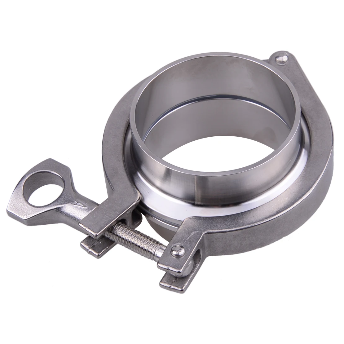 beler Silver 2.5 inch Stainless Steel 304 V Band Flange Clamp Kit Turbo