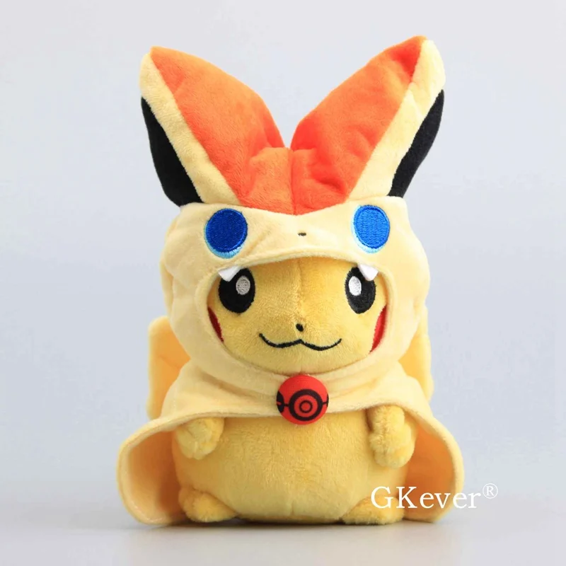 10 видов стилей Pikahcu Косплей Ampharos Мягкие плюшевые игрушки 18-25 см Charizard Snorlax Mania Pikachu мягкие животные серия Пикачу куклы - Цвет: Victini Pikachu 21cm