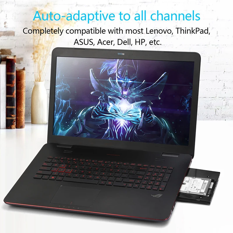 HDD caddy 12 7 мм алюминиевый optibay SATA 2 5 адаптер для DVD дюйма SSD ноутбука|Адаптеры SSD| |