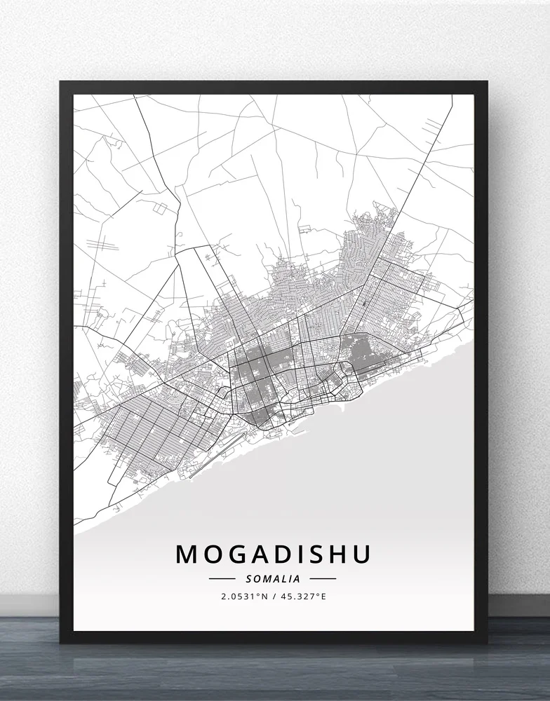 

Mogadishu Somalia Map Poster