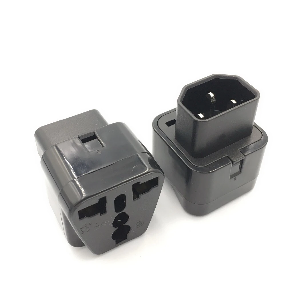 Fielect IEC320 C14 Male to Universal Female Power Socket Adapter Right Angle C14 to Universal AC Socket Power Adapter Converter 1Pcs Fielect IEC320 C14 Male to Universal Female Power Socket Adapter Right Angle C14 to Universal AC Socket Power Adapter Converter 1Pcs